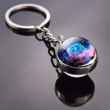 Load image into Gallery viewer, Galaxy Planet Keychain Trendy Solar System Art Picture Glass Ball Key Chain Moon Earth Mars Double Side Pendant Universe Jewelry