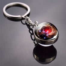 Load image into Gallery viewer, Galaxy Planet Keychain Trendy Solar System Art Picture Glass Ball Key Chain Moon Earth Mars Double Side Pendant Universe Jewelry