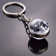 Load image into Gallery viewer, Galaxy Planet Keychain Trendy Solar System Art Picture Glass Ball Key Chain Moon Earth Mars Double Side Pendant Universe Jewelry