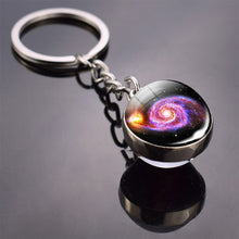 Load image into Gallery viewer, Galaxy Planet Keychain Trendy Solar System Art Picture Glass Ball Key Chain Moon Earth Mars Double Side Pendant Universe Jewelry