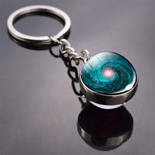 Load image into Gallery viewer, Galaxy Planet Keychain Trendy Solar System Art Picture Glass Ball Key Chain Moon Earth Mars Double Side Pendant Universe Jewelry