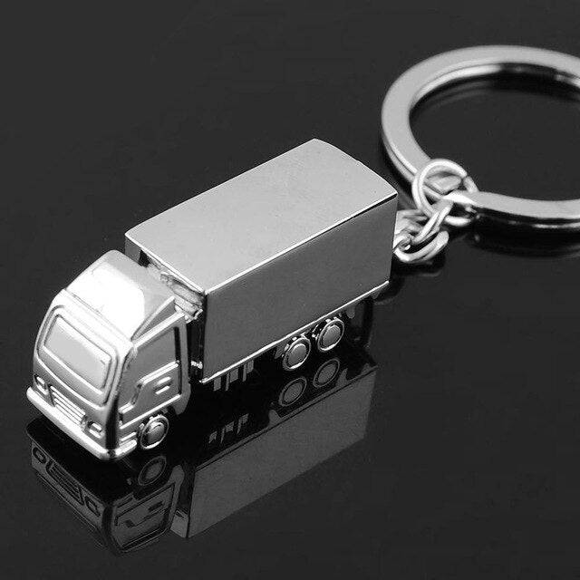 big rig truck keychain